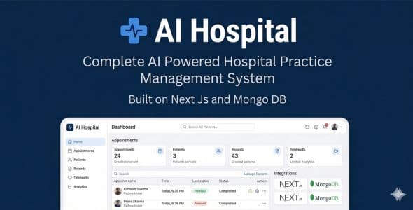 AI Hospital - Complete AI Powered Healthcare / Hospital Management System (HMS) | Node JS