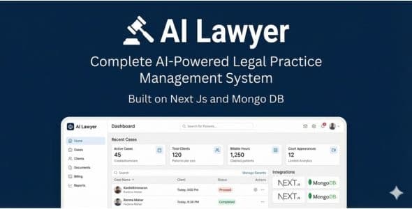 AI Lawyer – Complete Legal / Advocate Practice Management System | AI Powered | SaaS